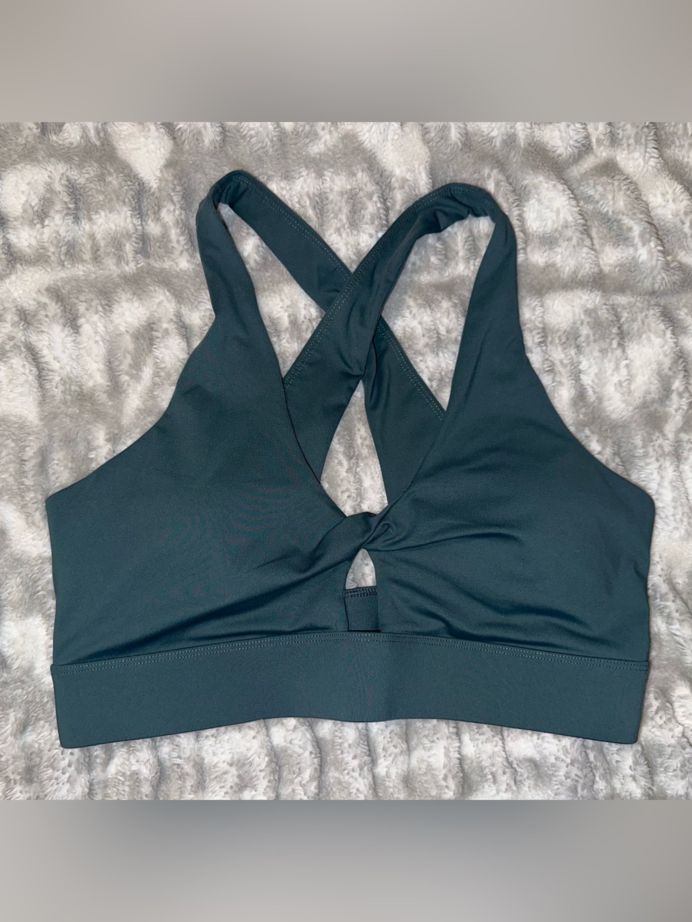 Fabletics Cross-Back Sports Bra - Teal
